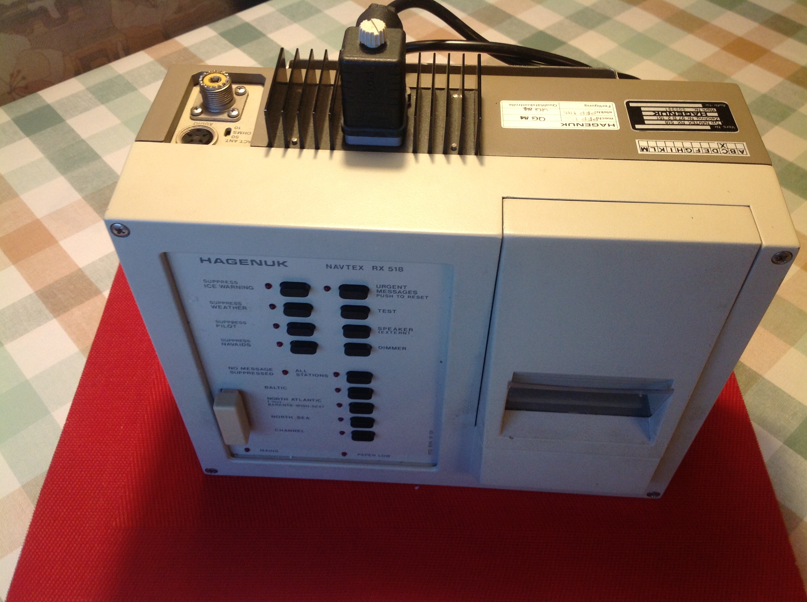 Empfänger Hagenuk Typ Navtex RX 518 Empfänger Hagenuk Typ Navtex RX 518